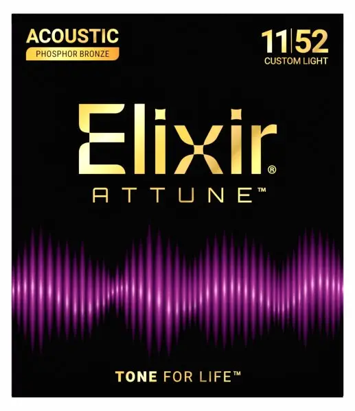 Acoustic Guitar Strings Elixir Attune Phosphor Bronze 11-52 