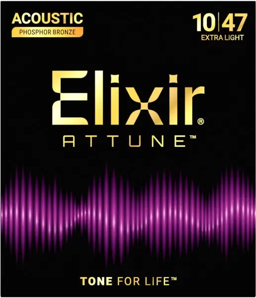 Acoustic Guitar Strings Elixir Attune Phosphor Bronze 10-47
