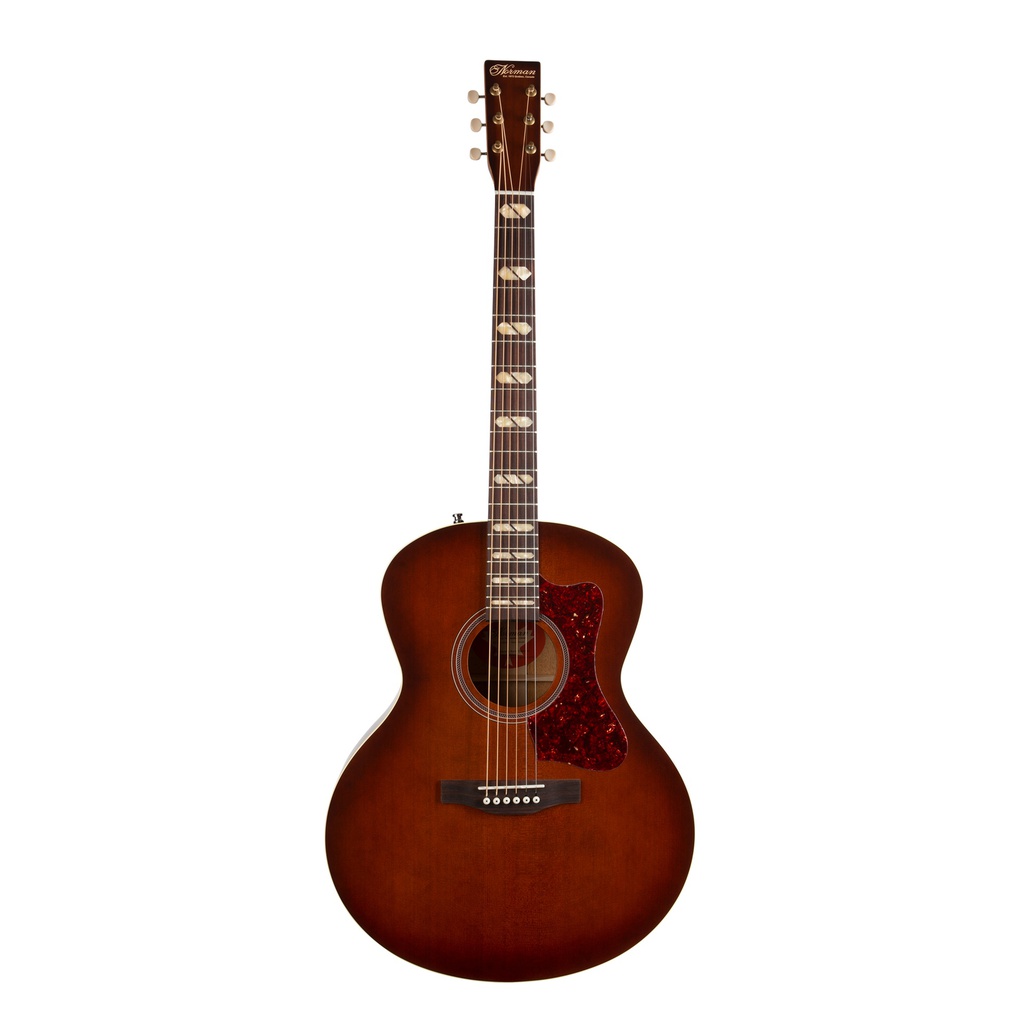 Norman 048557 ST30 Guitare Acoustique Mini Jumbo Acajou Element Havane Dégradé