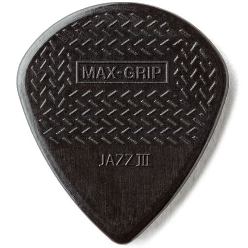 [471R3S] Plectre Dunlop Max-Grip Jazz III Noir