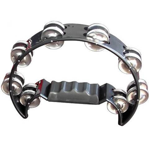 [MP-TC-BK] Tambourine Mano Percussion Simple Noire