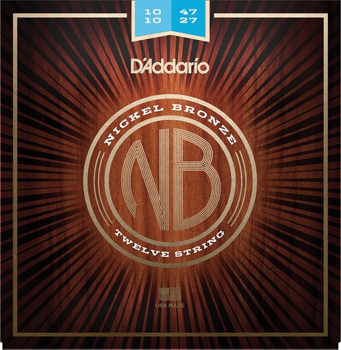 [NB1047-12] Cordes Guitare Acoustique D'Addario NB1047-12