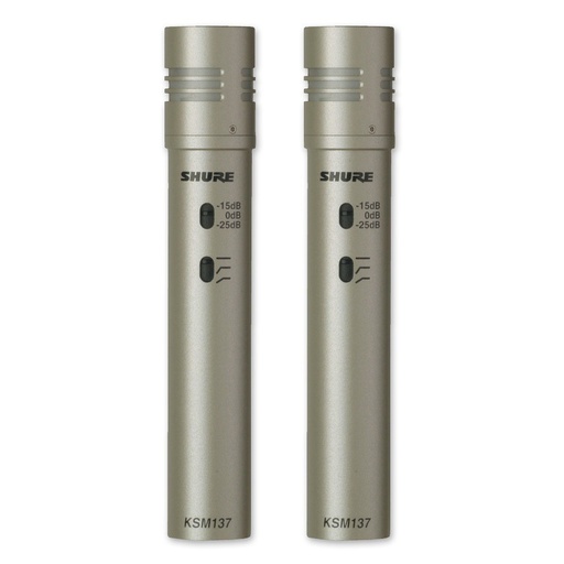 [KSM137/SL-STEREO] Paire de Microphones pour Instrument Shure KSM137/SL-STEREO