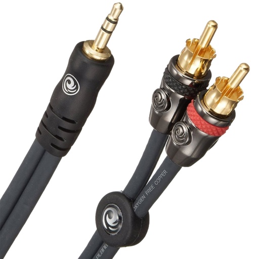 [PW-MP-05] Câble RCA-1/8 D'Addario Custom Series 5 Pieds Noir