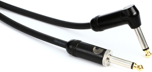 Câble Instrument D'Addario American Stage 10 Pieds avec Angle Droit Noir