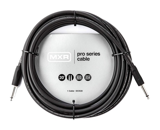 [DCIX20] Câble Instrument MXR Pro Series 20 Pieds Noir