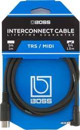 [BMIDI-5-35] Câble TRS-Midi Boss 5 Pieds Noir