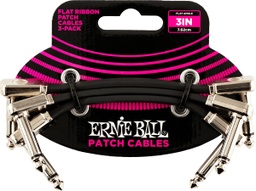 [6220] 3 Câbles Pédale Ernie Ball 3 Pouces Noirs