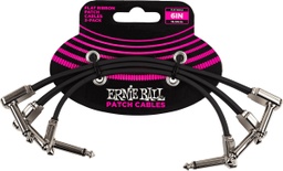 [6221] 3 Câbles Pédale Ernie Ball 6 Pouces Noirs