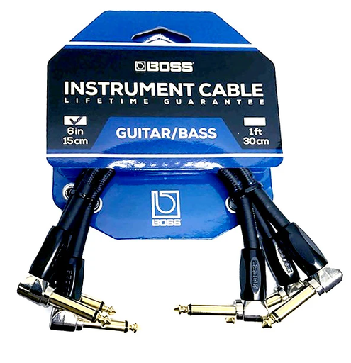 [BIC-PC-3] 3 Câbles Pédale Boss 6 Pouces Noirs
