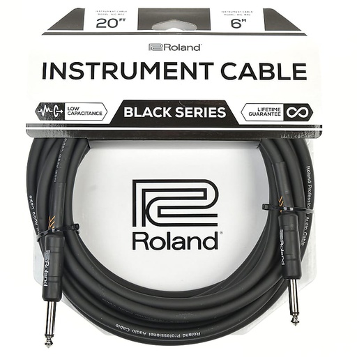 Câble Instrument Roland 20 Pieds Noir