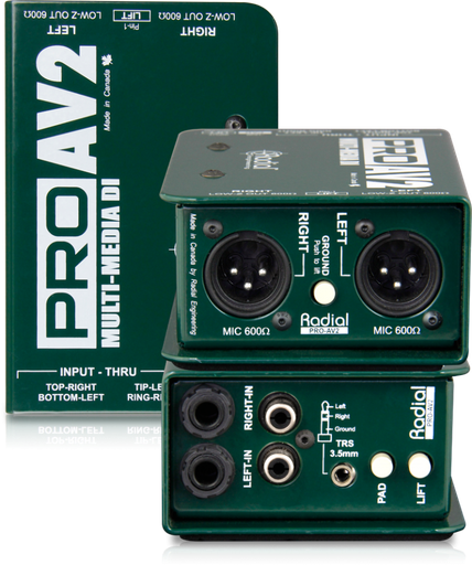 Direct Box Passive Stereo Radial ProAV2