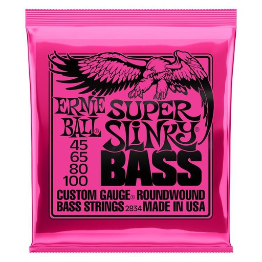 [2834] Cordes Basse Électrique Ernie Ball Super Slinky 45-100