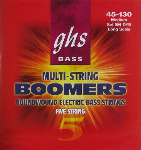Cordes Basse Électrique GHS Boomers Long Scale 5 Cordes 45-130