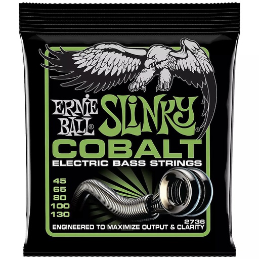 [2736EB] Cordes Basse électrique Ernie Ball Slinky Cobalt 5 cordes 45-130