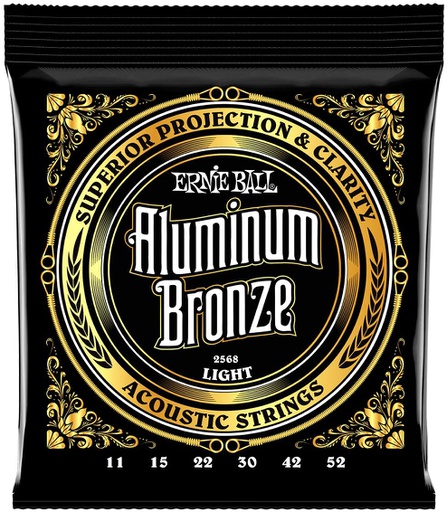 [2568EB] Cordes Guitare Acoustique Ernie Ball Aluminium Bronze 11-52