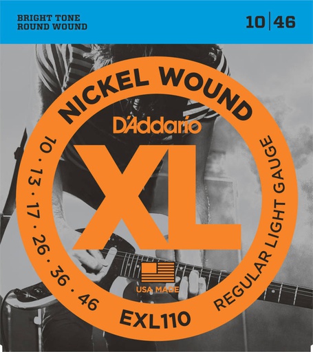 [EXL110] Cordes Guitare Électrique D'Addario XL Nickel Wound 10-46
