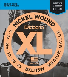 [EXL115W] Cordes Guitare Électrique D'Addario XL Nickel Wound 11-49