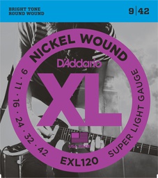 [EXL120] Cordes Guitare Électrique D'Addario XL Nickel Wound 9-42