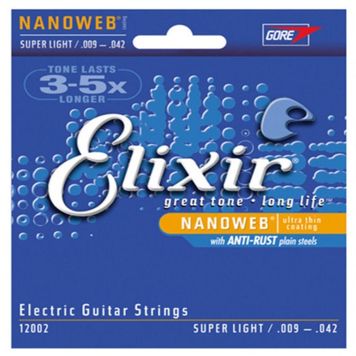 Cordes Guitare Électrique Elixir Nanoweb 9-42