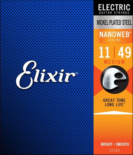[12102] Cordes Guitare Électrique Elixir Nanoweb 11-49