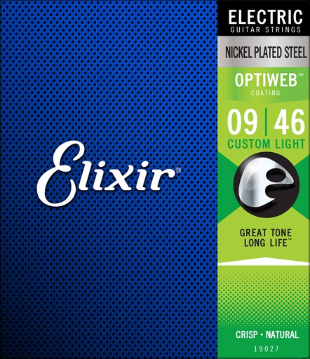 [19027] Cordes Guitare Électrique Elixir Optiweb 9-46