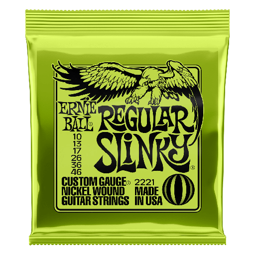 [2221EB] Cordes Guitare Électrique Ernie Ball Regular Slinky 10-46