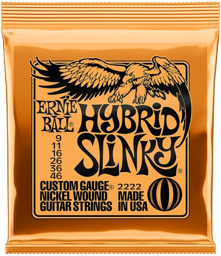 [2222EB] Cordes Guitare Électrique Ernie Ball Hybrid Slinky 9-46