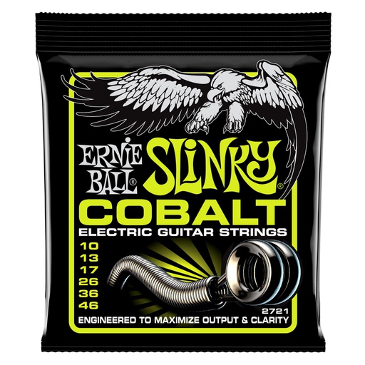 [2721EB] Cordes Guitare Électrique Ernie Ball Slinky Cobalt 10-46