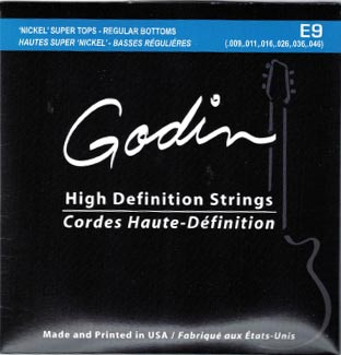 [008971] Cordes Guitare Électrique Godin Haute-Définition E9 9-46