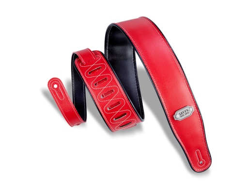 [M26VP-RED_BLK] Courroie Guitare Levy's M26VP Rouge