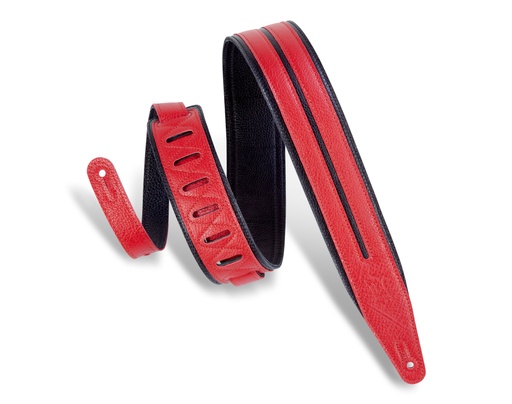[MG317DRS-BLK RED] Courroie Guitare Levy's MG317DRS Rouge