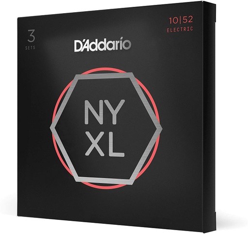 [NYXL1052-3P] Cordes Guitare Électrique D&#39;Addario Paquet de 3 NYXL 10-52
