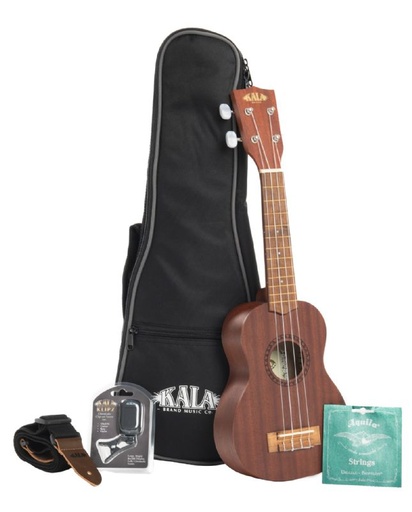[KA-15T-BNDL] Ensemble Ukulélé Ténor Kala Satin Mahogany