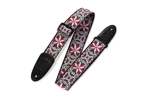 [M8HT-12] Courroie Guitare Levy's Print Series M8HT-12 Rouge