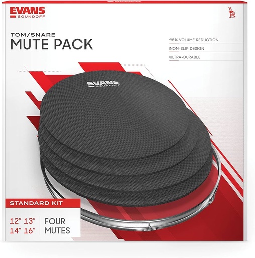 [SO-2346] Ensemble de 4 Sourdines Evans SoundOff Tom Mute 12-13-14-16
