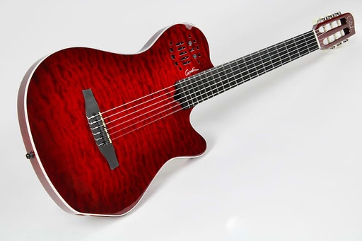 Guitare Électro-Classique Godin Multiac ACS Grand Concert Spalted Maple Trans Red
