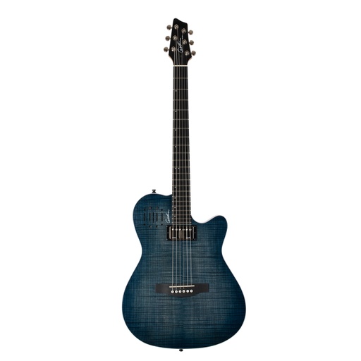 [047963] Godin A6 ULTRA Denim Blue Flame Guitare Électro-Acoustique