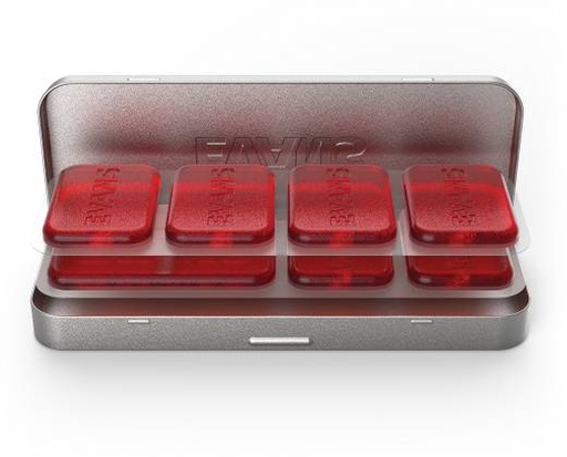 [EQPODS] Sourdine Gels Peau Batterie Evans EQ PODS Rouge
