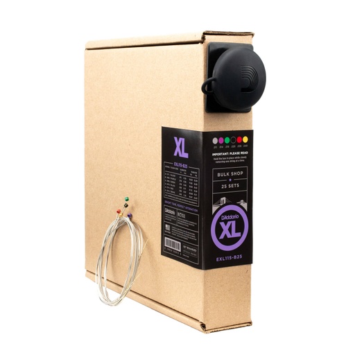 [EXL115-B25] Cordes Guitare Électrique D'Addario XL Nickel Wound 11-49 (Boîte de 25)