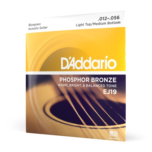 [EJ19] Cordes Guitare Acoustique D'Addario Phosphor Bronze 12-56