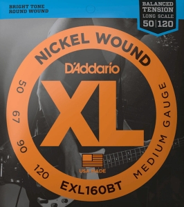 [EXL160BT] Cordes Basse Électrique D'Addario XL Nickel Wound Balanced Tension 50-120