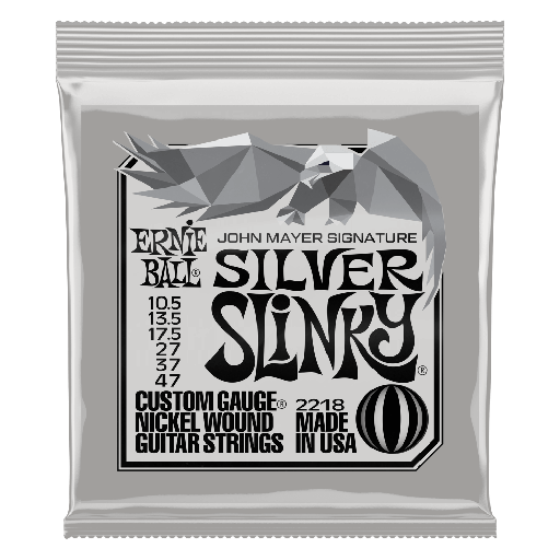 [2218EB] Cordes Guitare Électrique Ernie Ball John Mayer Silver Slinky 10.5-47