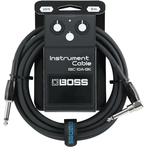 [BIC-10A-BK] Câble Instrument Boss 10 Pieds Noir 