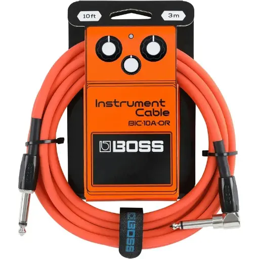 [BIC-10A-OR] Câble Instrument Boss 10 Pieds Orange
