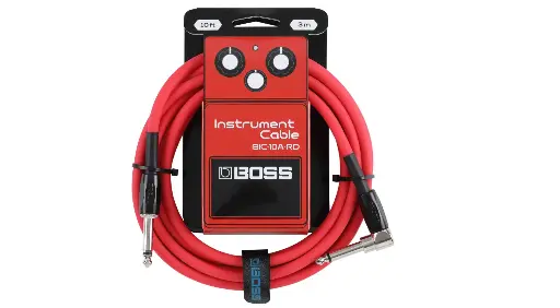 [BIC-10A-RD] Câble Instrument Boss 10 Pieds Rouge