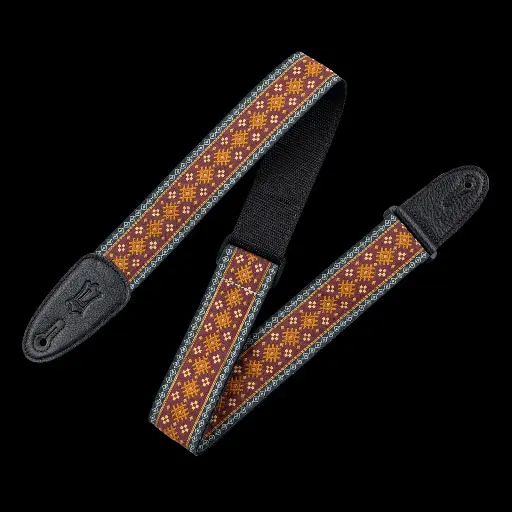 [M8HT-26] Courroie Guitare Levy's Print Series M8HT-26 Red Aztec Hootenanny