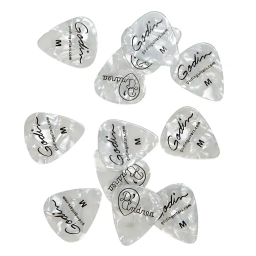 [049509] Paquet de 12 Plectres Godin .71mm Celluloid 