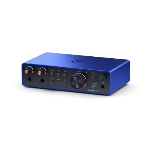 [SCARLETT-2I2-AE-4TH-GEN] Interface Audio Focusrite Scarlett 2i2 4th Gen Édition Anniversaire Bleue ISA