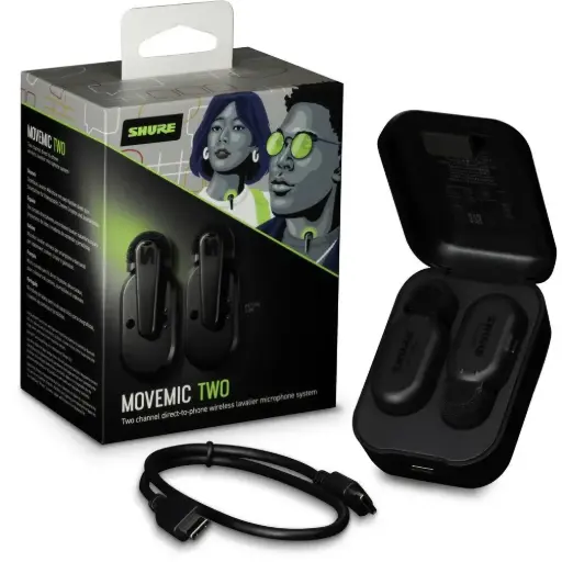 [MV-TWO-Z7] 2 Microphones Voix Cravate Shure MV-TWO-Z7